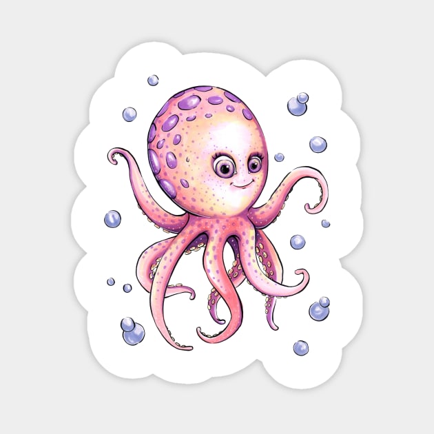 Adorable Octopus Sticker by obillwon